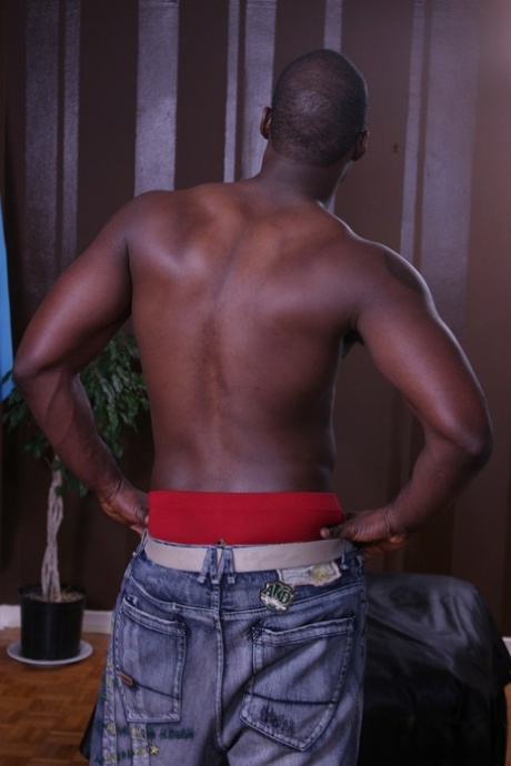 Skinny African Boy with a Thick Uncut 13" Cock