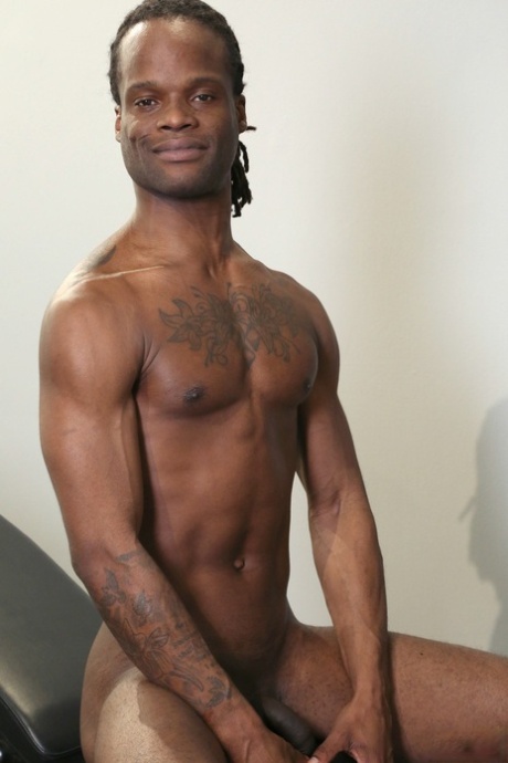 Skinny African Boy with a Thick Uncut 13" Cock