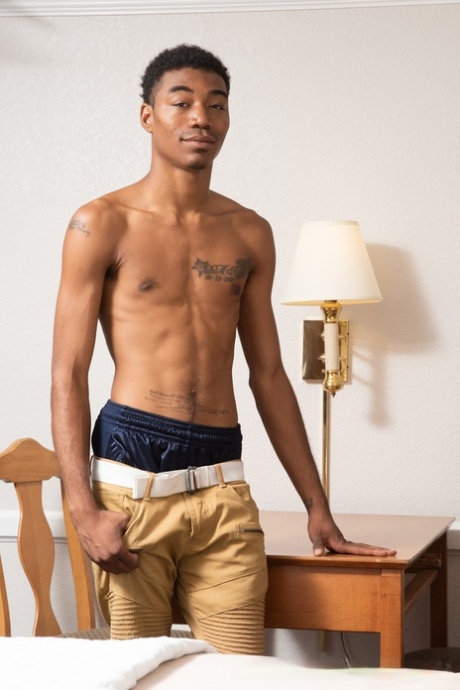 Skinny African Boy with a Thick Uncut 13" Cock